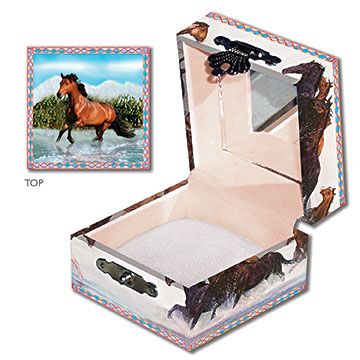 Set of 4  Horse Miniature Treasure  Boxes from Enchantmints 